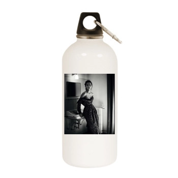 Adriana Lima White Water Bottle With Carabiner