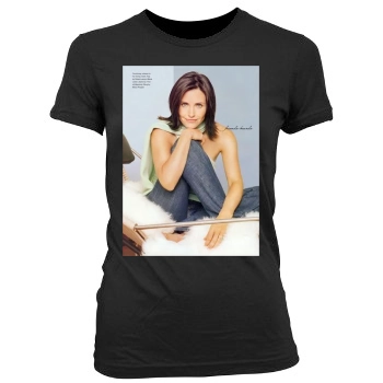 Courteney Cox Women's Junior Cut Crewneck T-Shirt