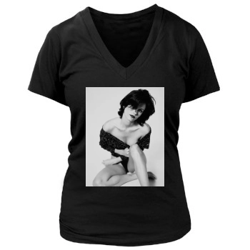 Courteney Cox Women's Deep V-Neck TShirt