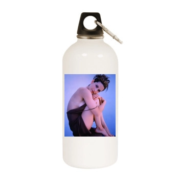 Courteney Cox White Water Bottle With Carabiner