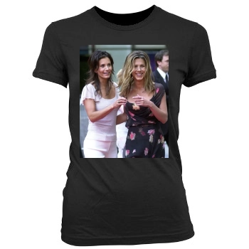 Courteney Cox Women's Junior Cut Crewneck T-Shirt