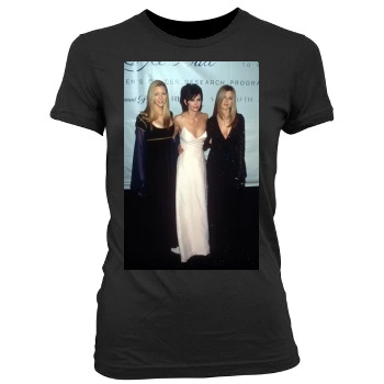 Courteney Cox Women's Junior Cut Crewneck T-Shirt