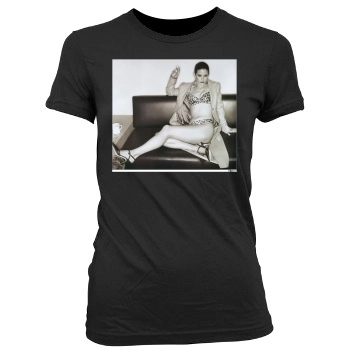 Courteney Cox Women's Junior Cut Crewneck T-Shirt