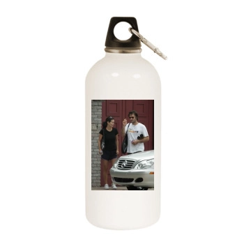 Courteney Cox White Water Bottle With Carabiner