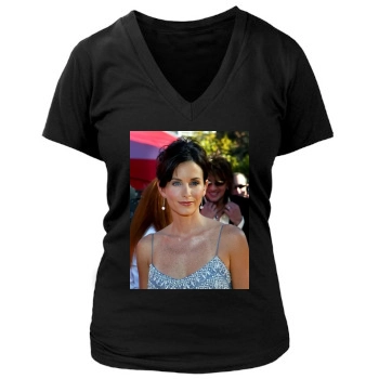 Courteney Cox Women's Deep V-Neck TShirt