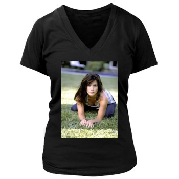 Courteney Cox Women's Deep V-Neck TShirt