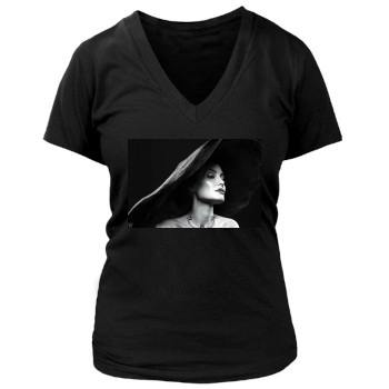 Angelina Jolie Women's Deep V-Neck TShirt