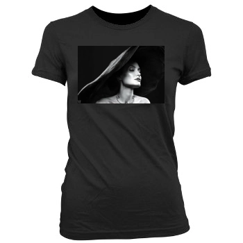 Angelina Jolie Women's Junior Cut Crewneck T-Shirt