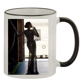 Angelina Jolie 11oz Colored Rim & Handle Mug