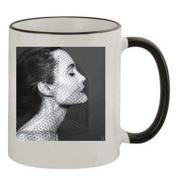 Angelina Jolie 11oz Colored Rim & Handle Mug