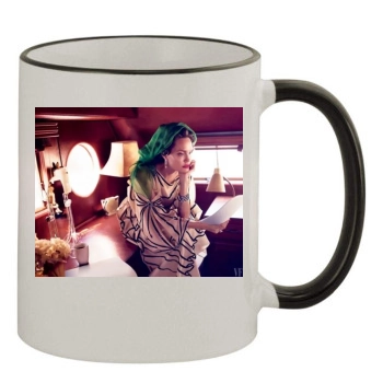 Angelina Jolie 11oz Colored Rim & Handle Mug