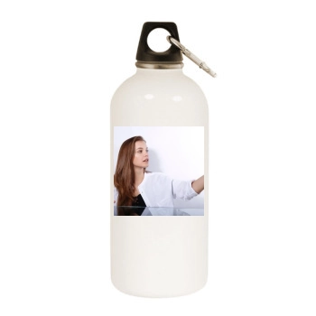 Barbara Palvin White Water Bottle With Carabiner