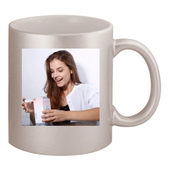 Barbara Palvin 11oz Metallic Silver Mug