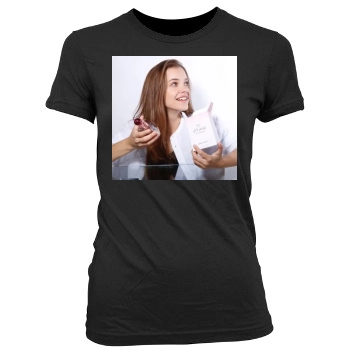 Barbara Palvin Women's Junior Cut Crewneck T-Shirt