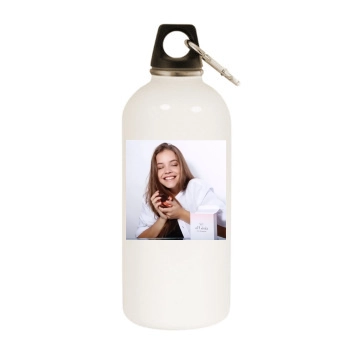 Barbara Palvin White Water Bottle With Carabiner