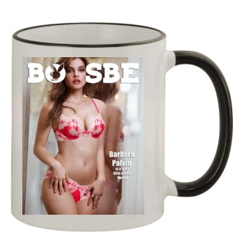 Barbara Palvin 11oz Colored Rim & Handle Mug