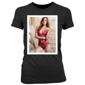 Barbara Palvin Women's Junior Cut Crewneck T-Shirt