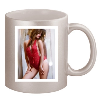 Barbara Palvin 11oz Metallic Silver Mug