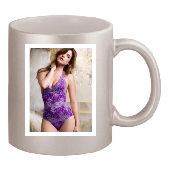 Barbara Palvin 11oz Metallic Silver Mug