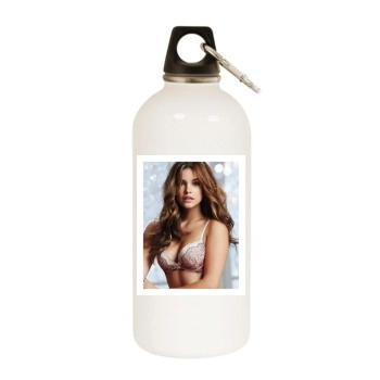 Barbara Palvin White Water Bottle With Carabiner