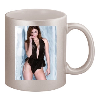 Barbara Palvin 11oz Metallic Silver Mug