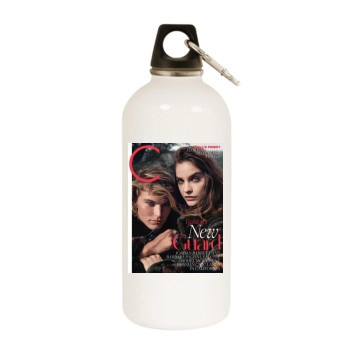 Barbara Palvin White Water Bottle With Carabiner