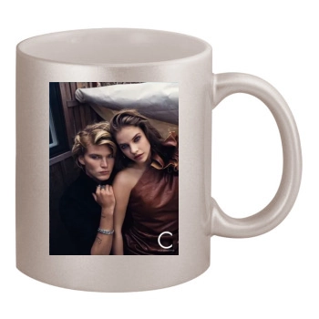 Barbara Palvin 11oz Metallic Silver Mug