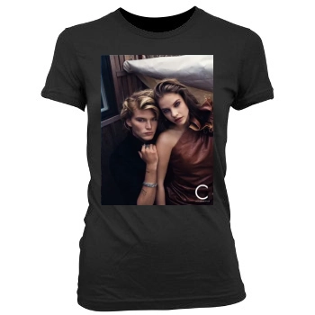 Barbara Palvin Women's Junior Cut Crewneck T-Shirt