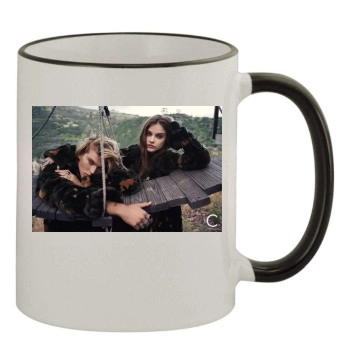 Barbara Palvin 11oz Colored Rim & Handle Mug