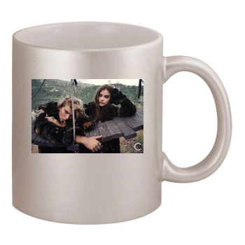 Barbara Palvin 11oz Metallic Silver Mug