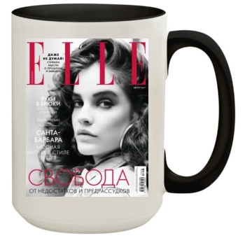 Barbara Palvin 15oz Colored Inner & Handle Mug