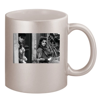 Barbara Palvin 11oz Metallic Silver Mug