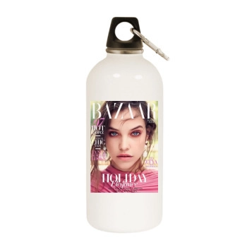 Barbara Palvin White Water Bottle With Carabiner