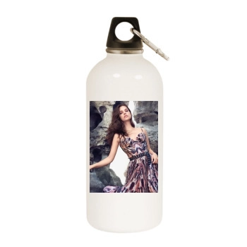 Barbara Palvin White Water Bottle With Carabiner