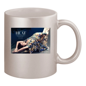 Barbara Palvin 11oz Metallic Silver Mug