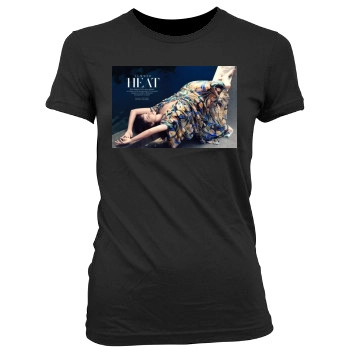 Barbara Palvin Women's Junior Cut Crewneck T-Shirt