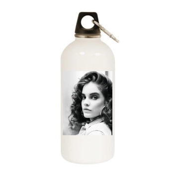 Barbara Palvin White Water Bottle With Carabiner