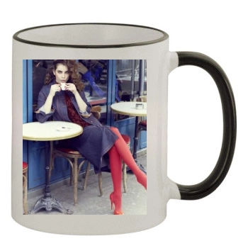 Barbara Palvin 11oz Colored Rim & Handle Mug