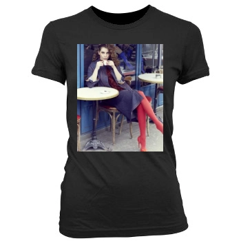 Barbara Palvin Women's Junior Cut Crewneck T-Shirt