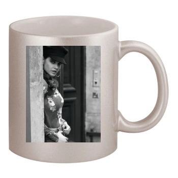 Barbara Palvin 11oz Metallic Silver Mug