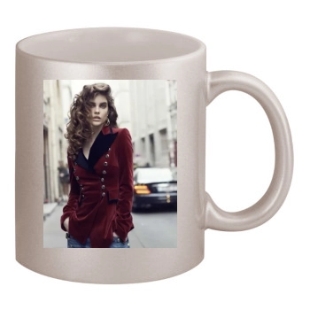 Barbara Palvin 11oz Metallic Silver Mug