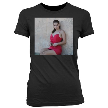 Barbara Palvin Women's Junior Cut Crewneck T-Shirt