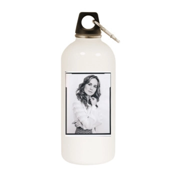 Brie Larson White Water Bottle With Carabiner