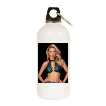 Bryana Holly White Water Bottle With Carabiner