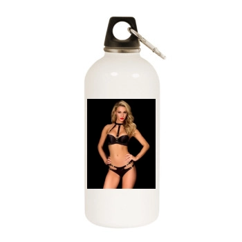 Bryana Holly White Water Bottle With Carabiner