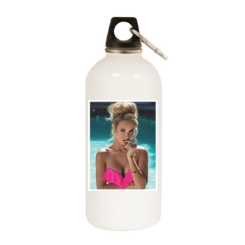 Bryana Holly White Water Bottle With Carabiner