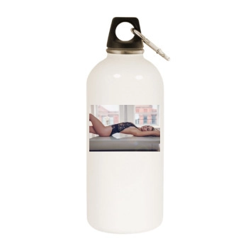 Bryana Holly White Water Bottle With Carabiner