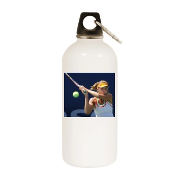 Daniela Hantuchova White Water Bottle With Carabiner