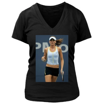 Daniela Hantuchova Women's Deep V-Neck TShirt