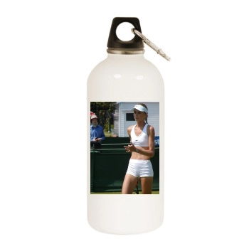 Daniela Hantuchova White Water Bottle With Carabiner